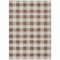 Homeroots 3' X 5' Brown And Beige Plaid Washable Indoor Outdoor Area Rug 595469 - alternate 2