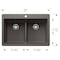 Blanco Liven SILGRANIT 33in 50/50 Double Bowl Dual Mount Kitchen Sink with Low Divide - Volcano Gray 443208 - alternate 2
