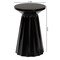 Baxton Studio Ulmer Metal Scalloped Side Table - Modern Round Accent Table for Indoor or Semi-Outdoor Use, Black 259-14289-ZORO - alternate 5