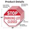 Signmission Stop Parking Lot Closed, 10 inch X 10 inch, Aluminum Metal Signs, 5PK OC-A-5Pack-10-117 - alternate 4