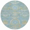 Homeroots 8' Blue And Gold Round Medallion Washable Indoor Outdoor Area Rug 616564 - alternate 6