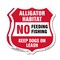 Signmission Alligator Warning Shield Sign Alligator, 18 inch X 18 inch, Plastic Sign, 2PK SHI-P-2PACK-18-357 - alternate 1