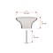 Richelieu 1 23/32-inch (44 mm) x 29/32-inch (23 mm) Brushed Nickel Contemporary Cabinet Knob BP734544195 - alternate 2