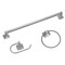 Boston Harbor Manhattan Bath Hardware Set, Aluminum/Steel/Zinc, Brush Nickel, 3-Piece, For: Bathroom 3603BN - alternate 1
