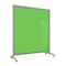 Ghent EZ Mobile Glassboard, Aluminum Frame, Non-Magnetic, 75"H x 62"W, Green EZ1NA7562GN - alternate 1