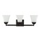 Jonathan Y Staunton 24" 3-Light Farmhouse Cottage Metal LED Vanity Light w/Frosted Glass Shades, Oil Rubbed Bron JYL7524A - alternate 5