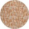 Homeroots 8' Terra Cotta Tan And Ivory Round Abstract Washable Indoor Outdoor Area Rug 602535 - alternate 7