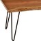 Homeroots 42" Natural And Black Solid Wood And Iron Coffee Table 493316 - alternate 3