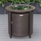 Leisuremod Walbrooke Brown Patio Round Tank Holder with Slats Design, Brown WHS24BR - alternate 6