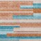 Homeroots 9' X 12' Orange Teal Blue And Salmon Striped Washable Indoor Outdoor Area Rug 613312 - alternate 4