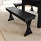 Flash Furniture HERCULES 40in x 12in Black Antique Solid Pine Farmhouse Folding Bench w/Foldable Locking X-Legs XA-B-40X12-XLEGS-BW-GG - alternate 4