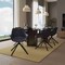 Leisuremod Markley Swivel Leather Dining Arm Chair with Iron Legs, 4PK ESCBL-26-BL4 - alternate 7
