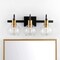 Jonathan Y Marais 21.5" 3-Light Iron/Glass Rustic Vintage LED Vanity Light, Black/Brass Gold JYL3528A - alternate 10
