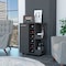 Homeroots Black Rolling Bar Cart With Wine Storage 535092 - alternate 6