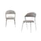 Homeroots Set of Two Gray and Silver Faux Leather and Stainless Steel Open Back Dining Side Chairs, 2PK 719101 - alternate 7