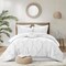 Homeroots White Queen Polyester 180 Thread Count Washable Down Comforter Set 528921 - alternate 5