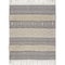 Homeroots 60" X 50" Gray Woven Cotton Striped Throw Blanket with Fringe 516618 - alternate 1