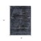 Homeroots 3' X 5' Charcoal And Gray Floral Washable Indoor Outdoor Area Rug 631017 - alternate 4