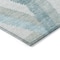 Homeroots 8' Teal Blue Round Geometric Washable Indoor Outdoor Area Rug 608072 - alternate 2