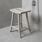 Homeroots 30" X 15" Light Gray Teak Square Shower Bench 376788 - alternate 7