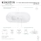Kingston Brass 71" Acrylic Oval Double Ended Freestanding Tub with Drain, Glossy White VTDE713223T - alternate 2