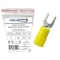 Kable Kontrol Copper and Nylon Butted Seam Spade Terminal, 12-10 AWG, Stud Size # 10, Yellow, 100 Pcs, 100PK STNY-1210-10-YL - alternate 1