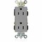 Leviton Straight Blade Receptacle, 5-15R, 15 A, 125V AC, Flush Mount, Self-Grounded 16262-GY - alternate 1