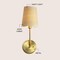 Jonathan Y Lila 6" 1-Light Traditional Coastal Scalloped Fabric Shade/Metal LED Vanity Light, Brass Gold/Brown JYL1607A - alternate 7