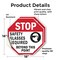 Signmission Stop Safety Glasses Required Beyond, 18 inch X 18 inch, Vinyl Decal, 2PK OC-D-2PACK-18-308 - alternate 2