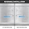 Anzzi 76in x 44-48in. Frameless Sliding Shower Door in Brushed Nickel , 3/8in 10mm Tempered Clear Glass SD-AZ21-01BN - alternate 7