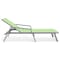 Leisuremod Marlin Patio Chaise Lounge Chair with Armrests in Grey Aluminum Frame, Green, 2PK MLAGR-77G2 - alternate 5