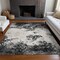 Homeroots 3' X 5' Black Gray And Ivory Abstract Washable Indoor Outdoor Area Rug 599460 - alternate 6