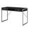 Homeroots 48" Dark Brown and Silver Computer Desk With Two Drawers 333488 - alternate 3