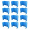 Flipside Blue  Premium Corrugated Plastic Study Carrel Pack of 12 19372-12 - alternate 3