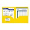 C-Line Products 8-1/2" x 11" Yellow Two-Pocket Heavyweight Poly Portfolio Folder, 25EA/BX, 6BX/CT 33956-BX - alternate 4