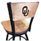 Holland Bar Stool Co 30" Blk Wrinkle Oklahoma Swivel Bar Stool, Laser Engraved Back L03830BWMedMplAOklhmaMedMpl - alternate 1