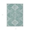 Homeroots 3' X 5' Aqua Teal Blue And Ivory Medallion Washable Indoor Outdoor Area Rug 589026 - alternate 4