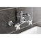 Kingston Brass Two-Handle Wall Mount Bridge Kitchen Faucet, Polished Chrome KS3251PX - alternate 5