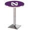 Holland Bar Stool Co 36" Chrome Northwestern Pub Table, 36" dia. Top L217C3636Nthwst - alternate 1