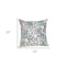 Homeroots 22" Green and White Cotton Throw Pillow with Embroidery 529264 - alternate 4