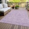Homeroots 5' X 8' Lavender Lilac And Ivory Floral Washable Indoor Outdoor Area Rug 582357 - alternate 5