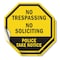 Signmission No Trespassing No Soliciting Police, 4 inch X 4 inch, Vinyl Decal, 2PK OC-D-2PACK-4-102 - alternate 1