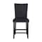 Homeroots Set of Two 25" Black Wood and Velvet Counter Height Bar Chairs 564781 - alternate 5