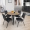 Regency Round Kahlo Breakroom Table W/ 4 Restaurant Stack Chairs, 42 in W, 42 in L, Noble Oak TPL42RNDNOBK29BK - alternate 3