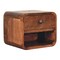 Homeroots 10" Beige Solid Wood Square One Drawer Nightstand 651740 - alternate 5