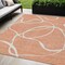 Homeroots 5' X 8' Salmon And Ivory Abstract Washable Indoor Outdoor Area Rug 597518 - alternate 1