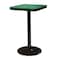 Leisure Craft 24" Square Perforated Pedestal Table, Portable, 40"H, Black Green SQ24TAB40-BLACK GREEN - alternate 1