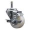 Service Caster 3 Nylon Wheel Swivel 7/16'' Grip Ring Stem Caster with Brake SCC-GR20S314-NYS-TLB-716138 - alternate 1