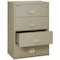 Fireking 4 Drawer, 1 Hr Fire & Impact Rated, 38" Wide Lateral Pewter 4-3822-CPE - alternate 3