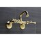 Kingston Brass Double-Handle Wall Mount Bar Faucet, Polished Brass KS312PB - alternate 4
